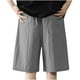 thumbnail image 2 of Pantalones Cortos de Carga de los Hombres con Cordón Sólido Cintura Deportivo Pantalones Cortos de Gimnasio con Bolsillos, Desgaste Casual de Toda la Temporada, 2 of 5
