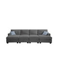 thumbnail image 2 of Pemberly Row 8 PCS Corduroy Flexible Combination Sectional Sofa in Dark Gray, 2 of 12