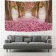 thumbnail image 2 of GZHJMY Tapestry Romantic Tunnel of Pink Flower Trees Tapestry Wall Hanging Decorative Wall&nbsp;Blanket&nbsp;Bedding Tapestry for Bedroom Living Room Dorm 60"x51" Gift Decor, 2 of 7