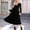Black, variant on Zedker Cocktail Party Dresses for Women Casual Long Sleeve Winter Wedding Guest Dresses Plus Size Black L