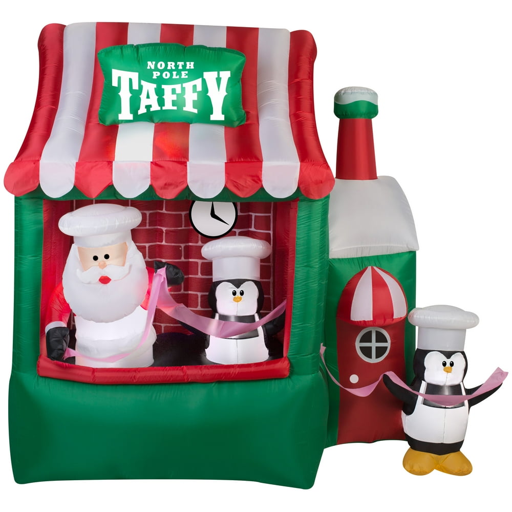 Gemmy Animated Christmas Airblown Inflatable North Pole Taffy Stand, 7