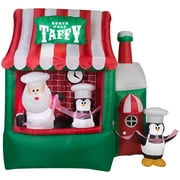 Gemmy Animated Christmas Airblown Inflatable North Pole Taffy Stand, 7 ft Tall, Multicolored