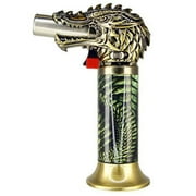 Dragon's Breath Jumbo Turbo Blue Flame Torch Refillable Windproof Flame - Green