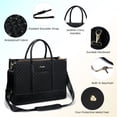 thumbnail image 4 of Funda para portátil LOVEVOOK impermeable de 17 pulgadas para mujer, color negro, 4 of 9