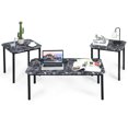 thumbnail image 1 of Costway 3 Pcs Modern Faux Marble Coffee End Table Set W/ Metal Frame Living Room Decor, 1 of 10