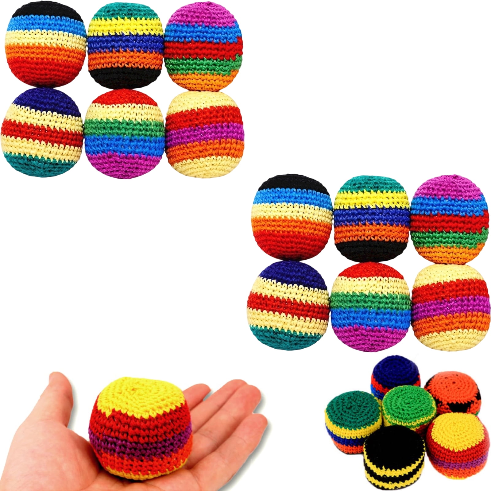 24Pcs Bright Multi Color Woven Sandbags Target Toss Toys, Kids Backyard Activity Hand Eye Coordination Tossing Games, Heavy Duty Double Stitched Tear Resistant Outdoor Play Equipment For Boys Girls