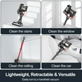 thumbnail image 5 of INSE Cordless Vacuum Cleaner,6 in 1 Powerful Stick Handheld Vacuum,25Kpa Vacuum Cleaner,45min Runtime,Lightweight Cordless Stick Vacuum for Hard Floor Carpet Pet Hair, 5 of 12