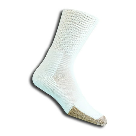 s Unisex Thick Padded Tennis Socks, Crew, White, Medium (Women's Shoe Size: 6.5 - 10.0, Men's Shoe Size: 5.5 - 8.5), 88% THOR¿LON Acrylic, 10% stretch nylon, 2%.., By (Thorlo Socks Best Price)