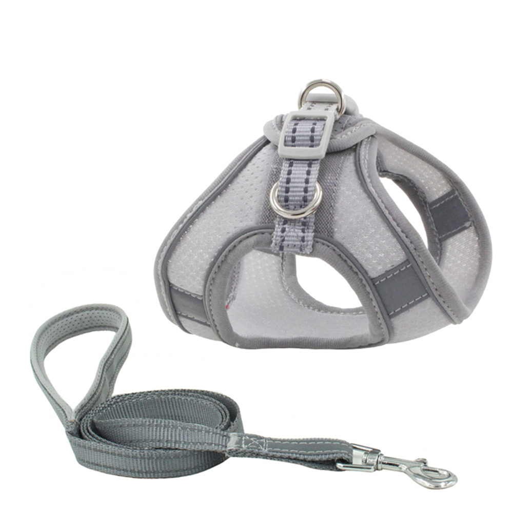 Cat Seat Belts And Leash Are Used For Pedestrian Escape Adjustable Buckle Breathable Mesh Pet