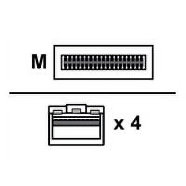 Axiom - 40GBase-CR4 direct attach cable - QSFP+ (M) to SFP+ (M) - 10 ft - twinaxial - active