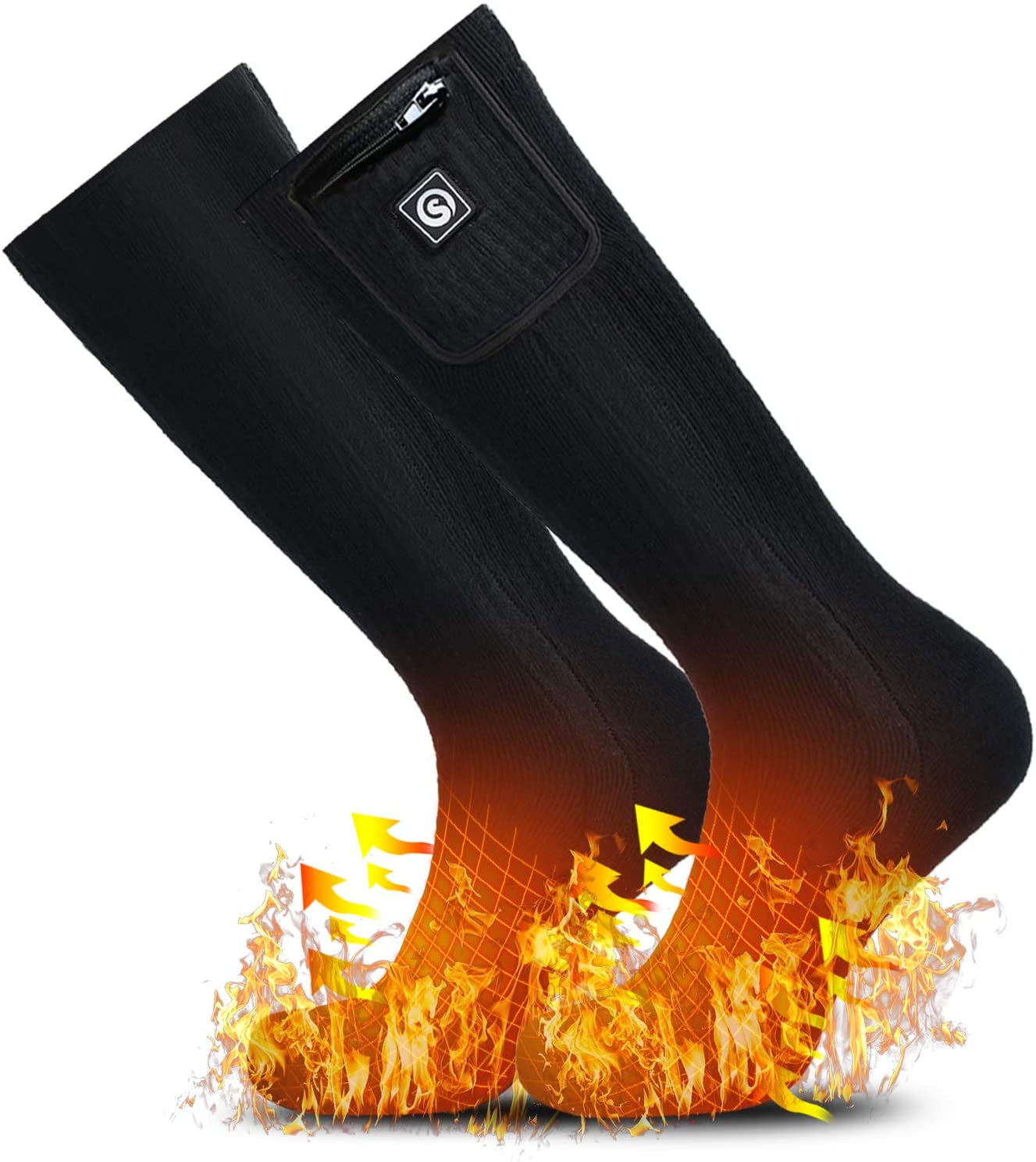 SNOW DEER Heated Socks for Men Women,2021 Upgraded 2200mAh Battery ...
