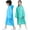 Blue+green, variant on Rain Poncho for Kids Raincoat, 2Pack Reusable EVA Rain Coats for 6-14 Boys Girls, Rain Jackets Gear with Hood
