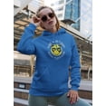 thumbnail image 2 of Grumpy Cat Face In Yellow Hoodie Women -T-Line Designs, Female Large, 2 of 4