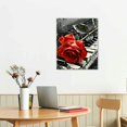 thumbnail image 2 of ARISTURING Black and White Red Rose Canvas Art Florals Painting Modern Romantic for Bedroom Living Room Dinning Room Kitchen Spa Wall Decor 12x16 in, 2 of 5