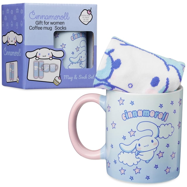 Set de Taza y Calcetines Cinnamoroll Get Trend 340ml de Cerámica