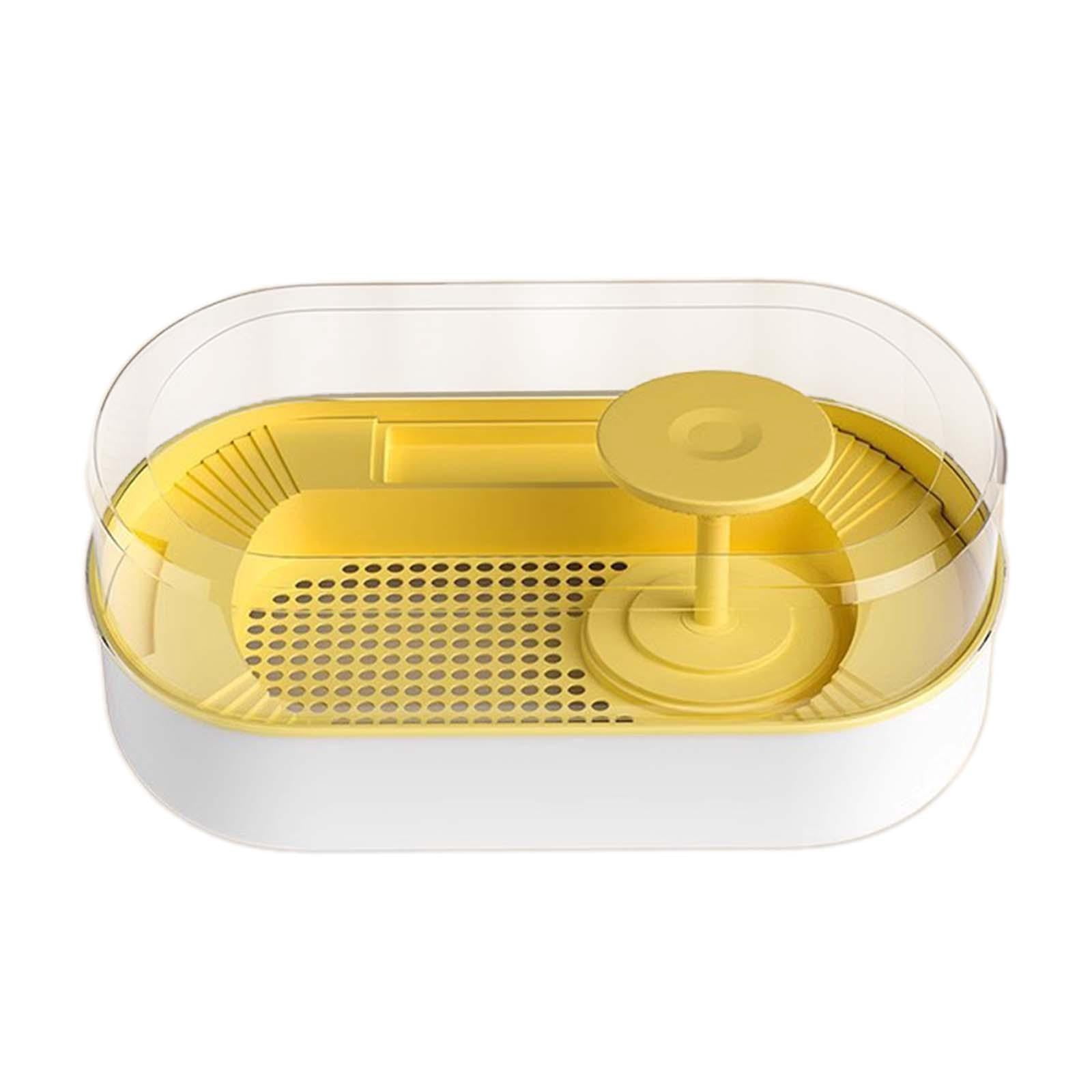 Toysmith Turtle Tank Terrapin Feeding Box Frog Terrapin Lake Pet Turtle Indoor Decor Small Tank es yellow