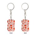 thumbnail image 2 of Goofa Hand Drawn Tomatoes Printed Rectangular Metal Keychain Bag Charm Floral Charm for Purse Keys Metal Keyring Gift for Women Accessories, 2 of 7