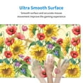 thumbnail image 6 of Disketp Gaming Mouse Pad Sunflower Cornflower Poppy Pattern Large Mouse Mat Long Extended Desk Pad Non-Slip Rubber Mice Pads Stitched Edges Thin Pad (11.8x31.5 Inch), 6 of 9
