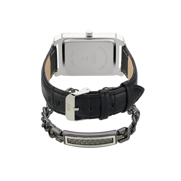 Jones New York Men's Quartz Movement Leather Analog Watch Jones New York Men's Quartz Movement Leather Analog Watch