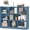 Bright Blue, variant on 8 Cube Bookcase, Freestanding 3-Tier Open Bookshelf, Modern Storage Display Cabinet, Wood Cube Storage Organizer for Living Room, Kid’s Room, White