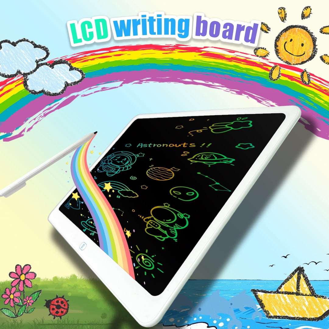 20 Inch Colorful Toddler LCD Doodle Board, Erasable Reusable Electronic Drawing Tablet, Educational Learning Toys for 3-5 Year Old Boys