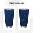 thumbnail image 3 of KLL Sparkling Blue Glitter Print 40oz Stainless Steel Insulated Car Cup with Spillproof Lid - Keep Your Drink Hot or Cold on the Go-Straw Two-piece Set, 3 of 8