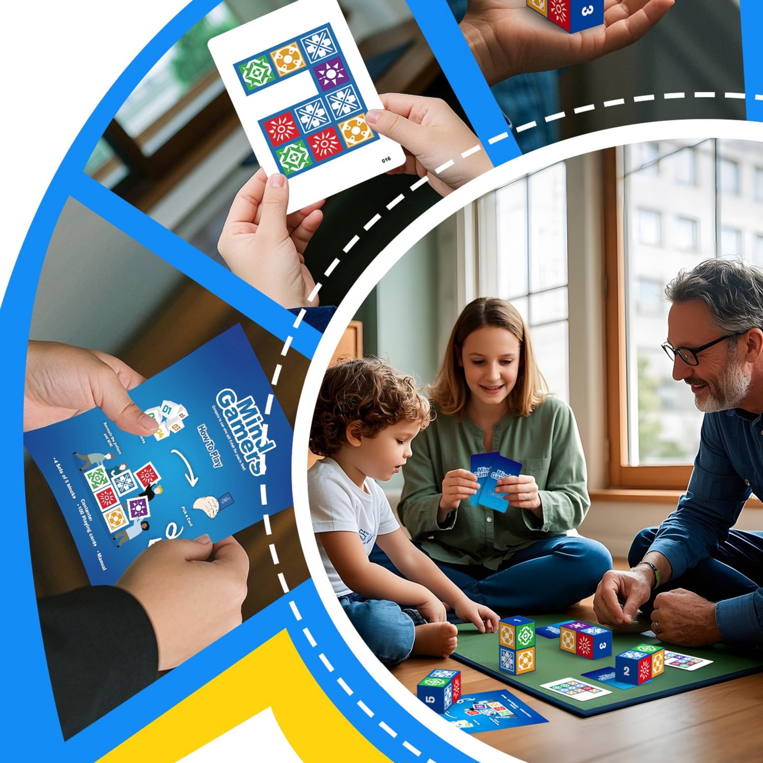 XDR Brain Puzzle Game for Kids, 3.0 Block Match Madness Logic Board Game, Ages 4+