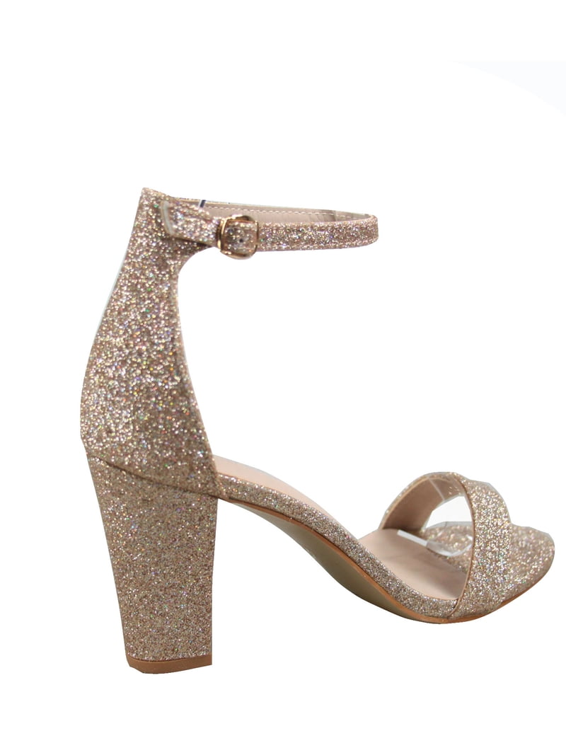 Rhinestone Buckle Strap Stiletto Sandals For Women - Open