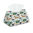 thumbnail image 2 of Lsque Back To School A Printed Long Tissue Box Cover Holder, Facial Paper Organizer Dispenser,Triangle with Bottom Belt, PVC Leather Decorative Organizer, 2 of 9
