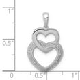 thumbnail image 2 of White Sterling Silver Charm Pendant Diamond Round 20 mm 15, 2 of 2