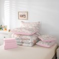 thumbnail image 6 of Erosebridal Cute Flowers 7-Piece Twin Bedding Sets,Pink Butterflies Abstract Bowknot Bedding Comforter Set For Girls Women,Reversible, 6 of 7
