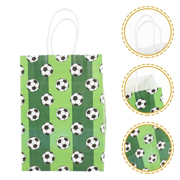WHAMVOX Soccer Party Bags 12Pcs Rectangular for Holiday Party Storage Pouch