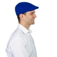 thumbnail image 2 of Dress Up America Newsboy Cap for Men - Classic Flat Cap Cabbie Hat - Stylish Flat Cap for Men - Comfortable and Timeless Irish Headwear for Adults (Royal Blue), 2 of 2