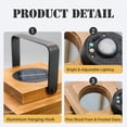 thumbnail image 4 of H11" Farmhouse LED Solar Lantern with Wood Farm and Frosted Glass Panl Ourdoor Garden Decorative Hanging Lanterns for Outside Camping, 4 of 8