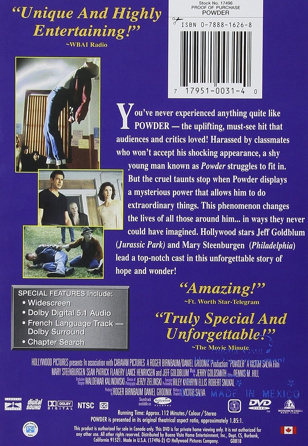 Powder (DVD), Mill Creek, Drama - image 2 of 2