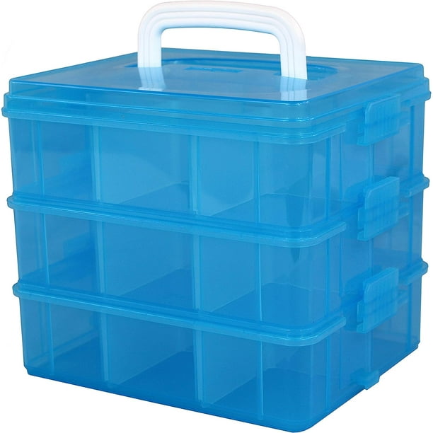 Chainplus 3Tier Craft Storage Container, Stackable Storage Container