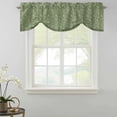 thumbnail image 2 of Tie Up Valances for Windows, Sage Green Floral Adjustable Valance Curtains Window Treatment for Living Room/Bedroom Windows, Spring Flowers Rod Pocket Kitchen Curtains & Drapes 60x18 Inch, 2 of 9