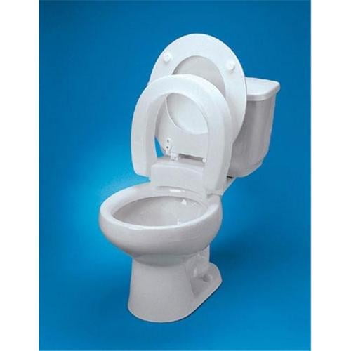 Complete Medical 1153B Raised Toilet Seat Elongated Hinged