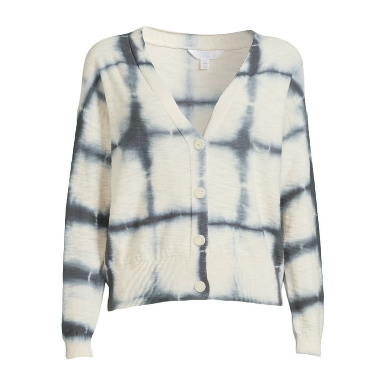 Time and Tru Women s Light Weight Tie Dye Cardigan Walmart
