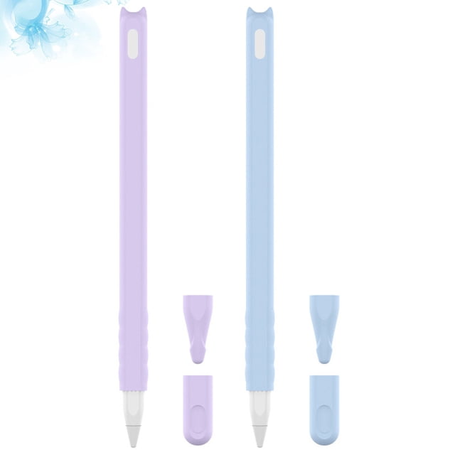 OULII Rentrée des Classes 2 Pcs Étui en Silicone Compatible avec Apple Pencil Accessoires Stylo Uniques Design Durable