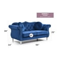 thumbnail image 2 of Glory Furniture Hollywood Velvet Loveseat in Navy Blue, 2 of 6