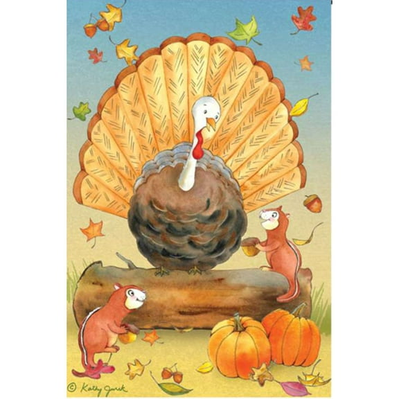 Premier Illuminated Garden Flag - Turkey and Friends