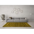 thumbnail image 3 of Ahgly Company Machine Washable Indoor Rectangle Persian Yellow Traditional Area Rugs, 6' x 9', 3 of 4