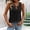 Black, variant on Women's Plus Size Blouse, Breathable Fashion Buckle Round Neck Sleeveless Summer 2025 Casual Blouse Gray 4XL