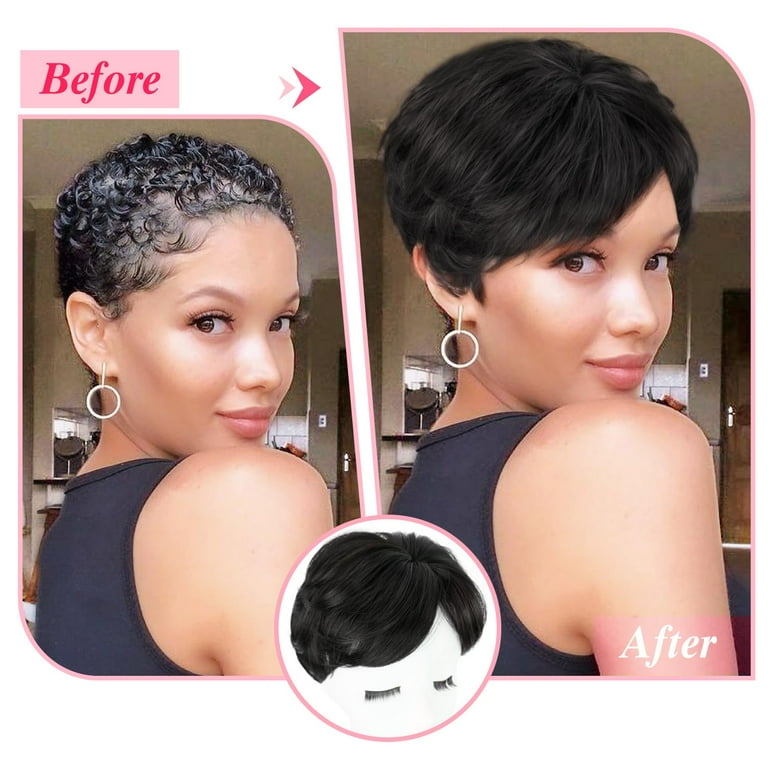 Pixie Cut Hair Pieces Thinning Hair Bob Haircut Tape In Extensions