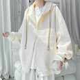 thumbnail image 3 of Men's Plaid Hooded Zip-Up Cardigan Sweater: Vintage Solid Color Loose Jacket (XL-3XL), 3 of 3