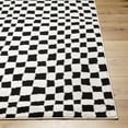 thumbnail image 5 of Mark&Day Area Rugs, 9x12 Ilea Modern Black/Ivory Checkered Rug, Ivory Black Carpet for Living Room, Bedroom or Kitchen (9'2" x 12'), 5 of 6