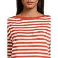 thumbnail image 4 of Time and Tru Women's Long Sleeve Boat Neck Top, Sizes XS-XXXL, 4 of 5