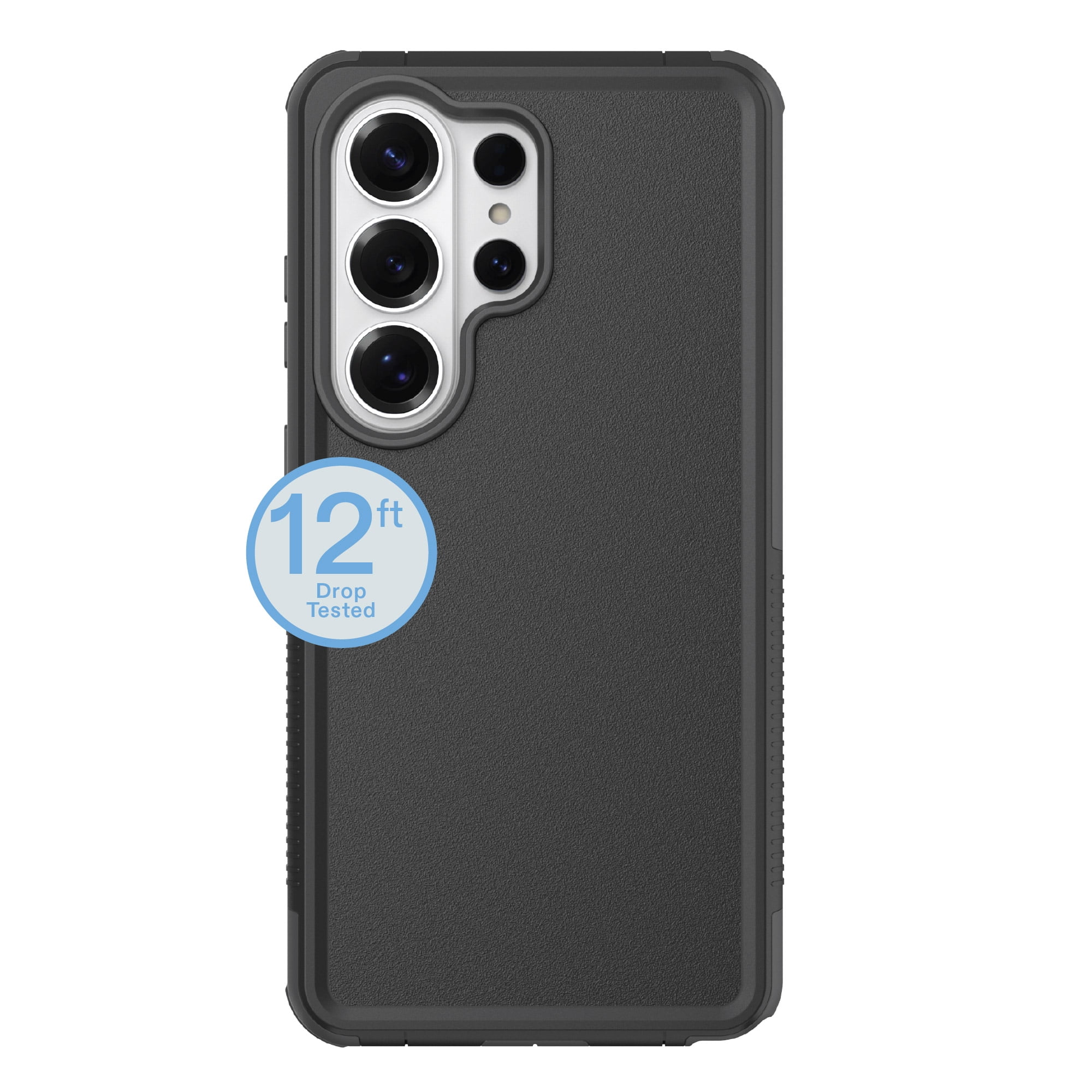 onn Magnetic Compatible Slim Rugged Phone Case for Samsung Galaxy S26 Ultra - Black/Gray