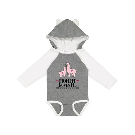 

Inktastic Llama Mommy Loves Me Girls Gift Baby Girl Long Sleeve Bodysuit